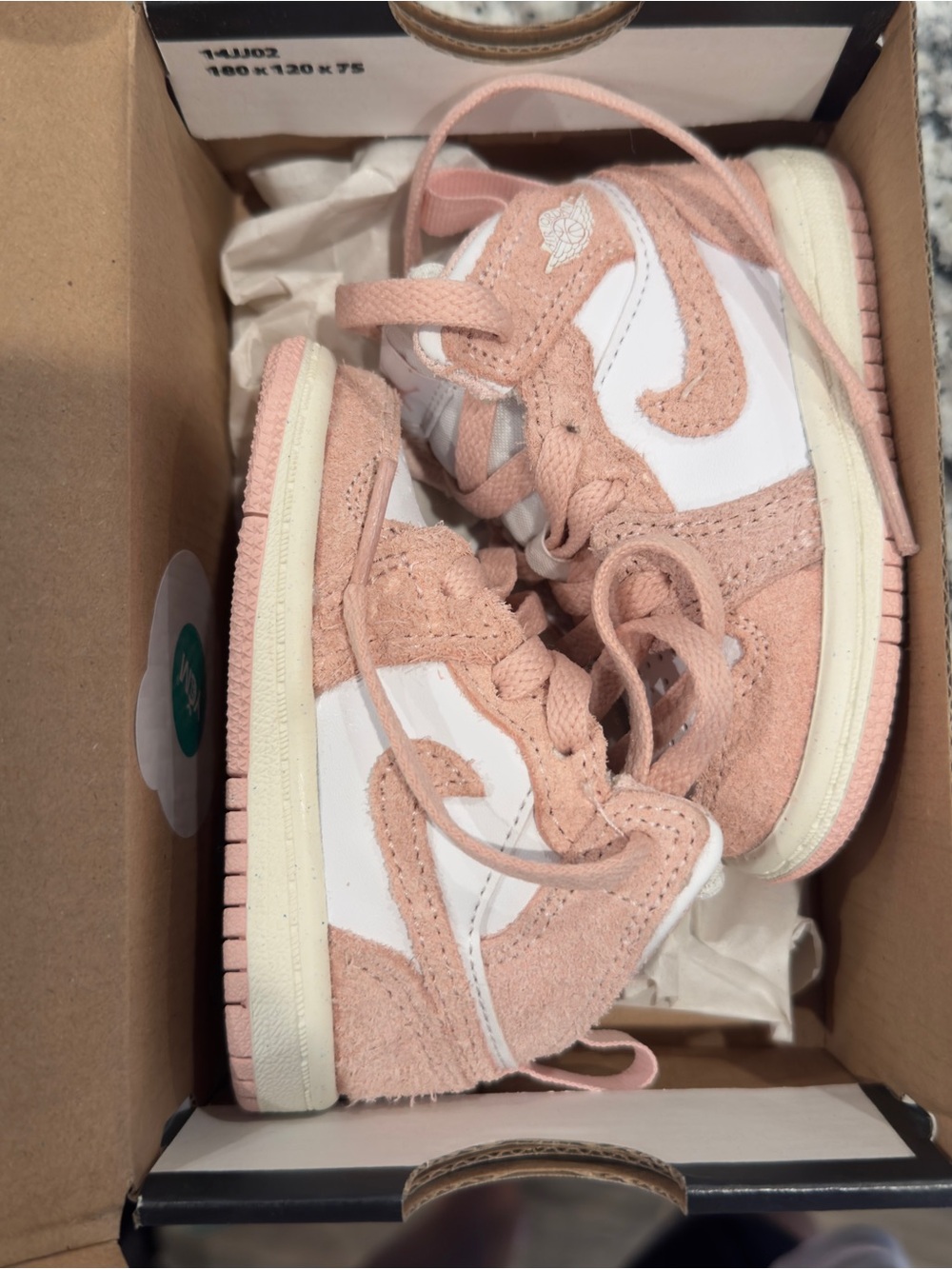 Pink & white Jordan 1